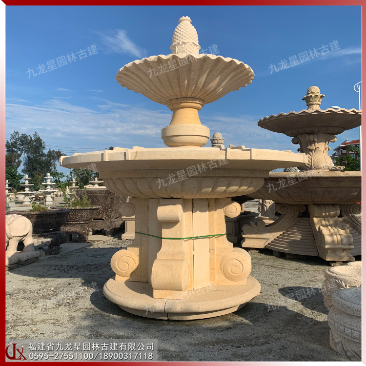 石材跌水噴泉圖片