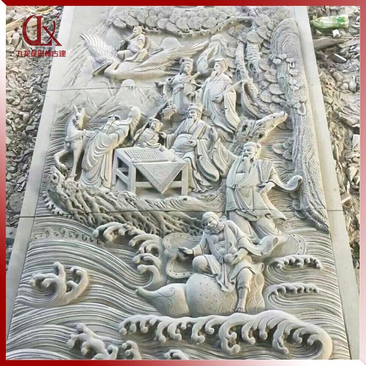 祠堂浮雕-八仙過海