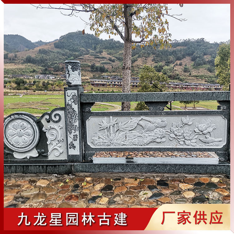 花鳥(niǎo)浮雕石雕欄桿圖片